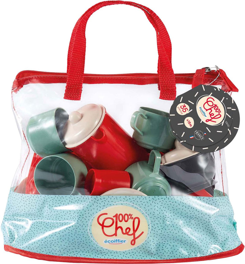 Load image into Gallery viewer, Écoiffier ecoiffier 100% chef servies set in tas

