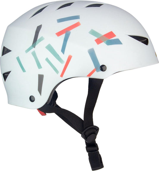 Nijdam skate helm - high topper - wit zwart - l