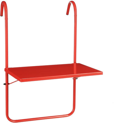 Mica decorations seatle balkontafel - h57,5 x ø38 cm - metaal - rood