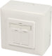 Dsit cat6a utp stp opbouwdoos - ivoor