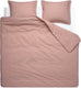 Cinderella moon dekbedovertrek - tweepersoons - katoen - 200x200 220 cm - roze + 2 kussenslopen 60x70
