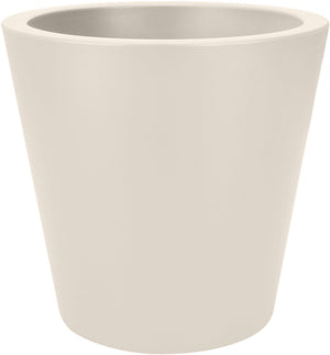 Elho pure straight round 50 - grote bloempot voor binnen en buiten - gerecycled plastic - ø 49.5 x h 51 cm - linnen wit