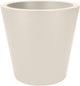 Elho pure straight round 50 - grote bloempot voor binnen en buiten - gerecycled plastic - ø 49.5 x h 51 cm - linnen wit