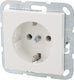Gira system 55 contactdoos – inbouw – 1–voudig – randaarde – polarwit – 10 stuks