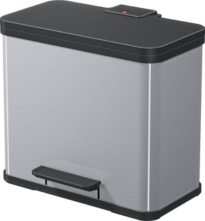 Hailo öko duo plus l prullenbak - 17l + 9l - zilver