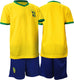 Avento voetbalset supporter - junior - geel blauw groen - 92