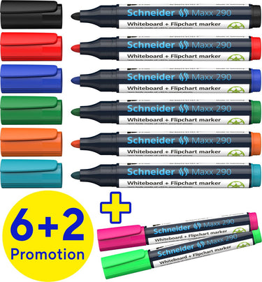 Schneider schrijfwaren whiteboard-marker schneider 96082000 maxx 290 kleurenassortiment