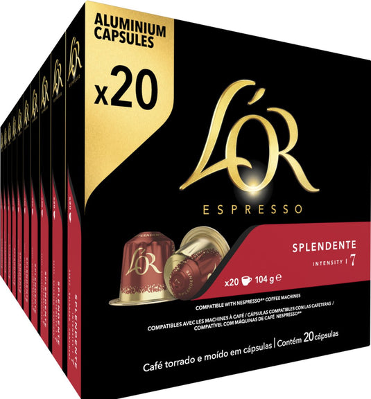 L'or espresso splendente koffiecups - intensiteit 7 12 - 10 x 20 capsules