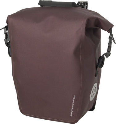 Agu clean shelter enkele fietstas - 100% waterdicht - click'ngo - rolltop - met reflectie - 17 liter - modica brown