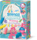 4m knutselen - pimp je rugzak met stencils en sjablonen - hobbypakket - kidzmaker art kit - 5 jaar