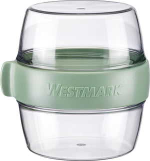 Westmark pocketbox maxi, praktisch meeneemblik, ideaal voor yoghurt, fruit, snacks, 700 ml (2 x 350 ml), bpa-vrij, muntgroen