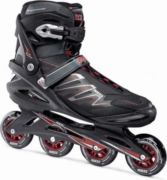 Roces big zyx 90 heren skeelers – 4x90mm wielen – fitness speed inline skates – zwart rood – maat 51
