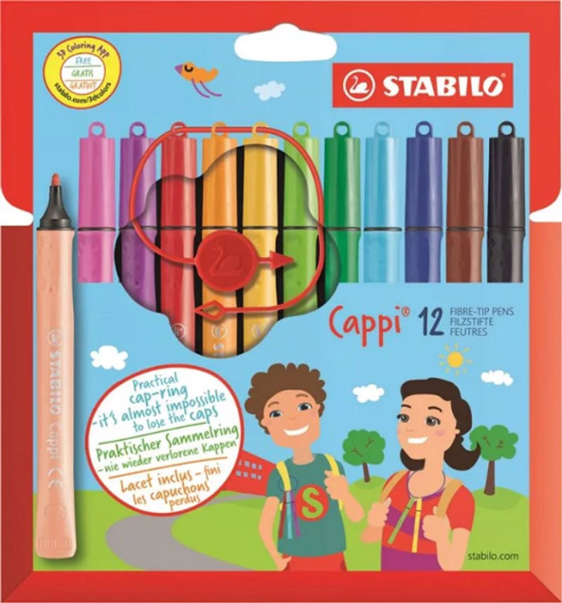 Load image into Gallery viewer, Stabilo cappi - viltstift - set met 12 stuks
