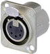 Neutrik nc5fd-lx xlr-connector flensbus, contacten recht aantal polen: 5 zilver 1 stuk(s)