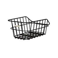 basil cento alu - bicycle basket - on the back - black