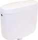 Plieger rhein laaghangend reservoir - single flush - wit - stortbak