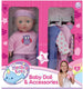 Braet pop zacht lijfje met 3 outfits - 41 cm.