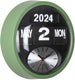 Karlsson wandklok round flip - jungle groen - 11x32.6x32.6cm - wandklok scandinavisch
