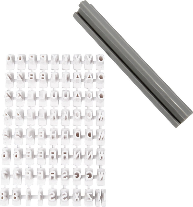 Load image into Gallery viewer, Creativ company stempelset rubber letters en cijfers wit
