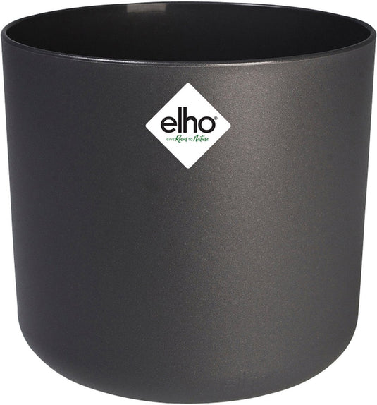 Elho b.for soft rond 18 - bloempot voor binnen - 100% gerecycled plastic - ø 18.3 x h 16.7 cm - antraciet