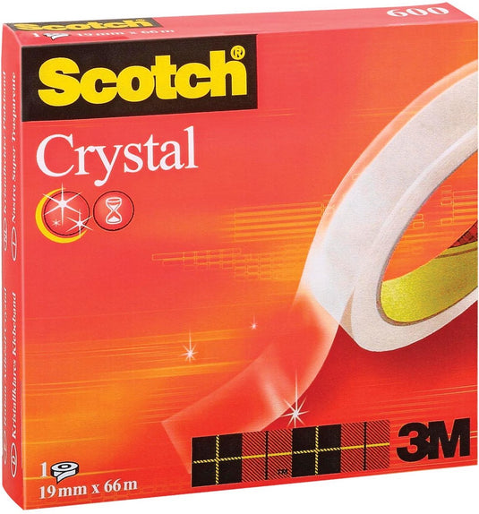 Scotch ® crystal clear tape, 19 mm x 66 m