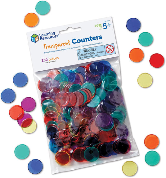 Learning resources transparent counters (set van 250) - 3+