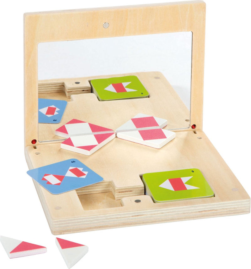 Load image into Gallery viewer, Small foot - houten symmetriespel met spiegel educatief
