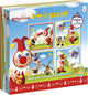 Bambolino jokie efteling puzzel 4 in 1 educatief peuter speelgoed - kinderpuzzel 4x6x9x16 stukjes leren puzzelen, 3 jaar en ouder - toys