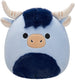 Squishmallows - toro - blue highland cow w navy blue fuzzy belly - 19cm pluche