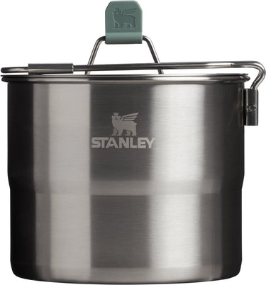 Stanley adventure stainless camping kookset voor twee personen - 6 delige kook set met kommen en sporks - roestvrijstalen pan met deksel - voor backpacken, hiken en kamperen