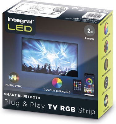 Integral plug play rgb ledstrip voor achter tv 2meter 1.5w m 24led m 10mm met usb | bluetooth | rgbw | 3 watt | 20.000 branduren