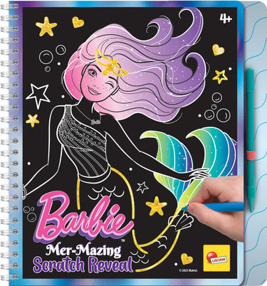 Lisciani barbie sketchbook mer-mazing scratch reveal