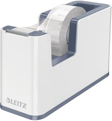 Leitz wow plakbandhouder - inclusief 1 rol plakband - grijs wit
