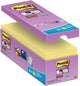 Post-it zelfklevende notes 16 x 90 vel 76 x 76 mm blanco kanariegeel