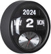 Karlsson wandklok round flip - mat zwart - 11x32.6x32.6cm - wandklok scandinavisch