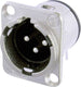 Neutrik nc3md-h xlr-connector flensstekker, contacten haaks aantal polen: 3 zilver 1 stuk(s)