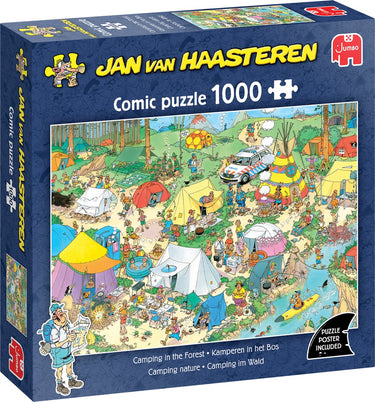 Jan van haasteren - kamperen in het bos - 1000 stukjes puzzel - legpuzzel