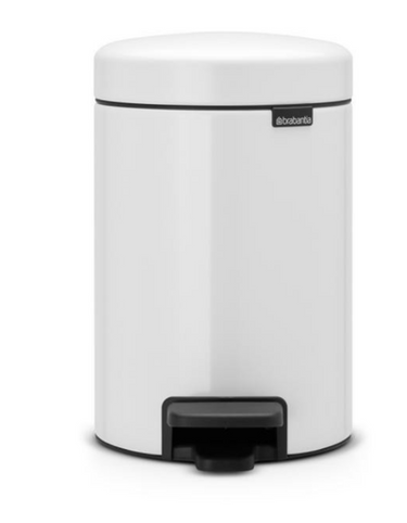 Brabantia pedaalemmer newicon 3 ltr wit met kunststof binnenemmer