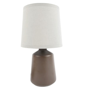 Tafellamp keramiek bruin 27cm