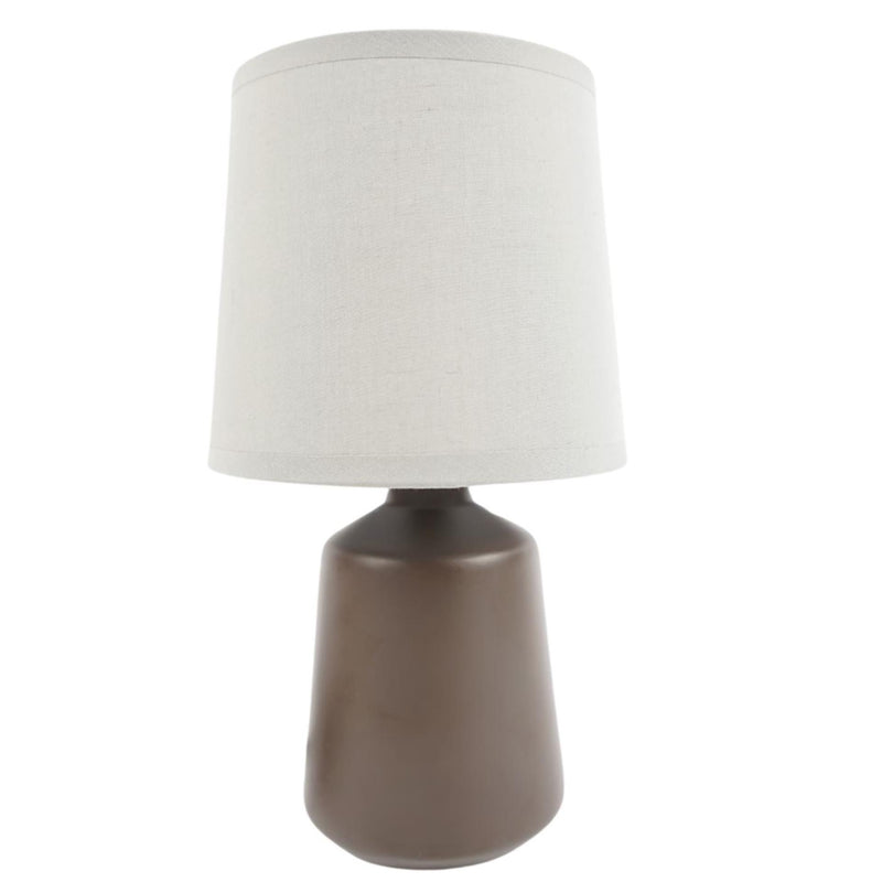 Load image into Gallery viewer, Tafellamp keramiek bruin 27cm
