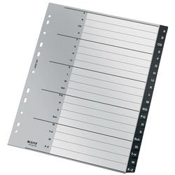 Leitz recycle index 1207 a4 maxi co2 neutraal zwart 20 tabs 11-gaats 90% gerecyc