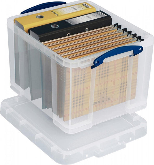 Really useful box opbergdoos - opbergbox met deksel 35 liter - transparant