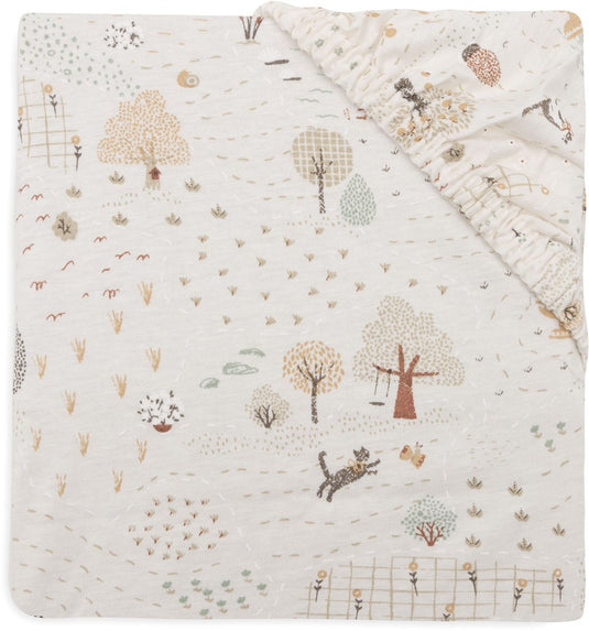 Jollein hoeslaken ledikant - 70 75x140 150cm - jersey - tiny park