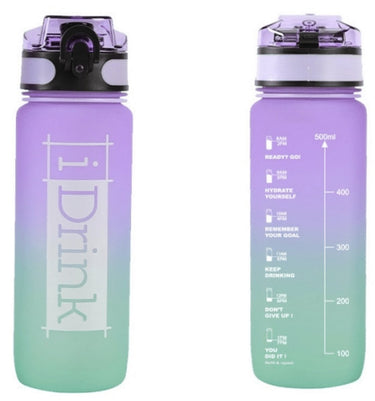 Itotal idrink tritan bottle 750 ml purple and aquamarine drinkfles paars en aquamarine 7.2×7.2×23.7cm