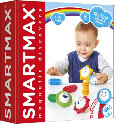 Smartmax my first sounds senses - magnetisch sensorisch speelgoed - 8-delige bouwset met geluid en structuur - educatief speelgoed voor peuters - vanaf 1 jaar