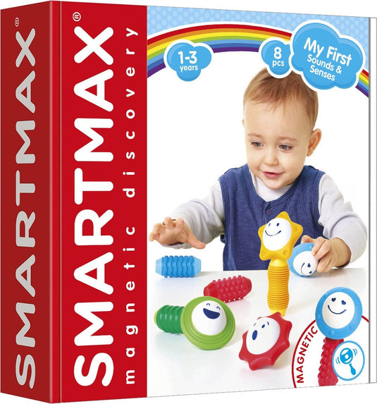 Smartmax my first sounds senses - magnetisch sensorisch speelgoed - 8-delige bouwset met geluid en structuur - educatief speelgoed voor peuters - vanaf 1 jaar
