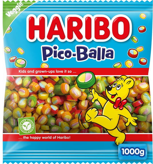 Haribo pico balla - snoep in fruitsmaken - 1kg zak