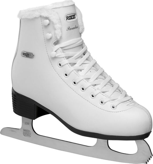 Roces – paradise eco fur – kunstschaatsen – schaatsen dames – wit – eco fur warmvoering klassieke stabiliteit – maat eu 38