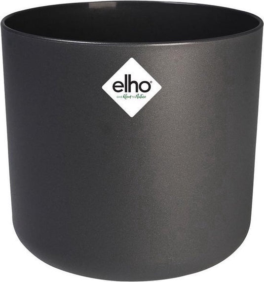 Elho b.for soft rond 35 - bloempot voor binnen - 100% gerecycled plastic - ø 34.5 x h 32.3 cm - antraciet