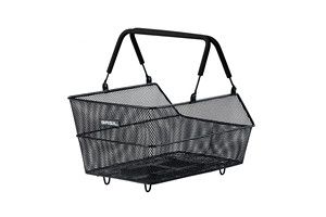 basil cento mik - bicycle basket - on the back - black